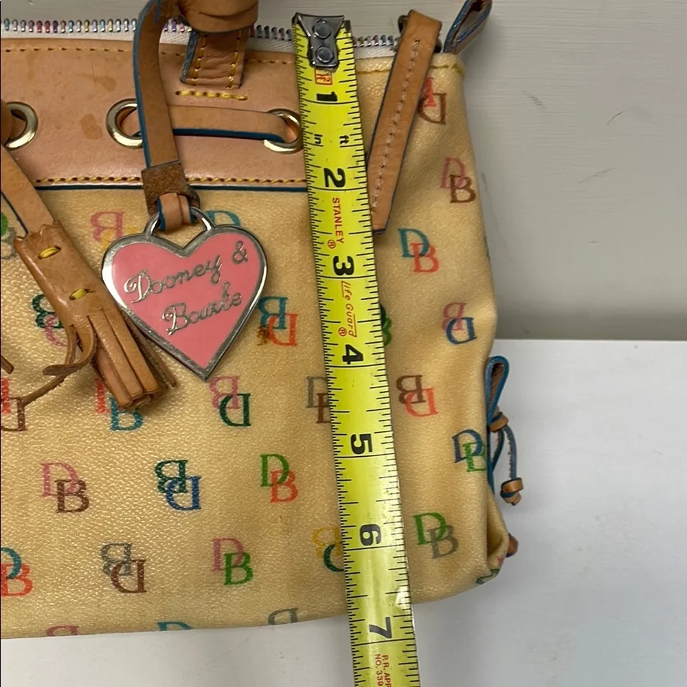 Vintage Dooney & Bourke Tan Satchel with Leather Trim